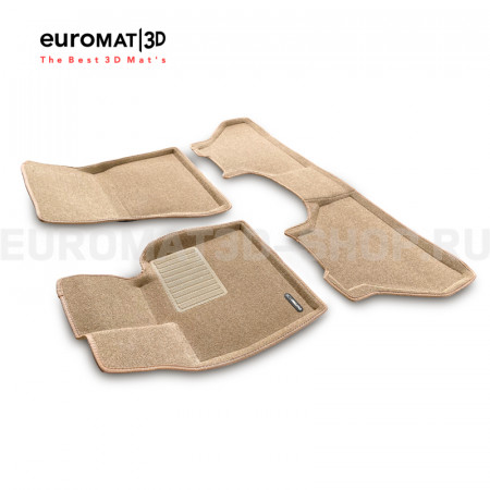 Текстильные 3D коврики Euromat3D Business в салон для Bmw X6 (E71) (2008-2014) № EMC3D-001212T Бежевые