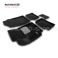 Текстильные 3D коврики Euromat3D Business в салон для Kia Rio (2011-2016) № EMC3D-002922