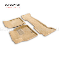 Текстильные 3D коврики Euromat3D Business в салон для Toyota Land Cruiser 100 (1998-2003) № EMC3D-005117T Бежевые