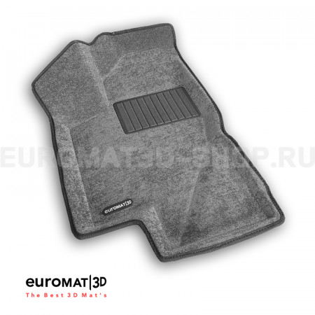 Текстильные 3D коврики Euromat3D Business в салон для Datsun On-Do (2014-2020) № EMC3D-005310G Серые