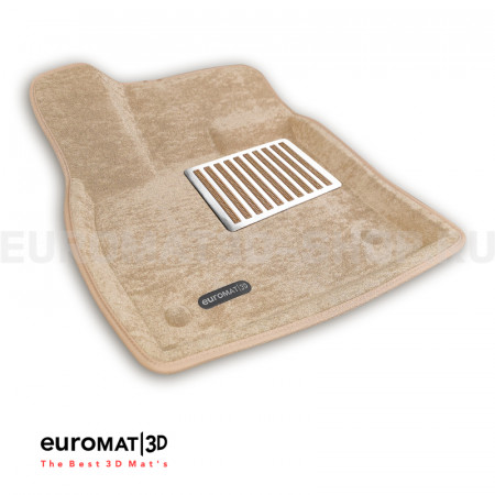 Текстильные 3D коврики Euromat3D Lux в салон для Geely Atlas (4WD) (2024-) № EM3D-001418T Бежевые