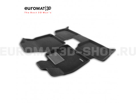 Текстильные 3D коврики Euromat3D Business в салон для BYD Chazor (2024-) № EMC3D-001251
